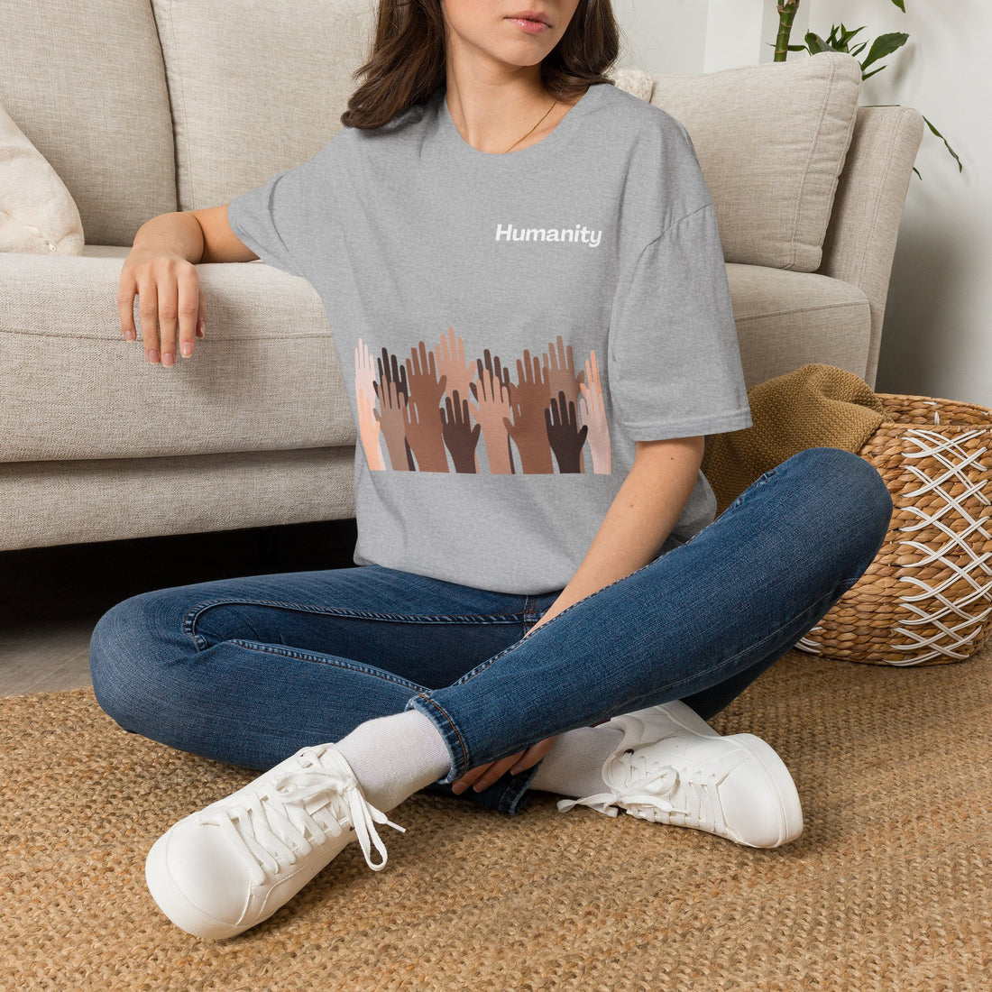 Humanity T-Shirt — Raised Hands Diversity Tee (Solidarity, Inclusion)