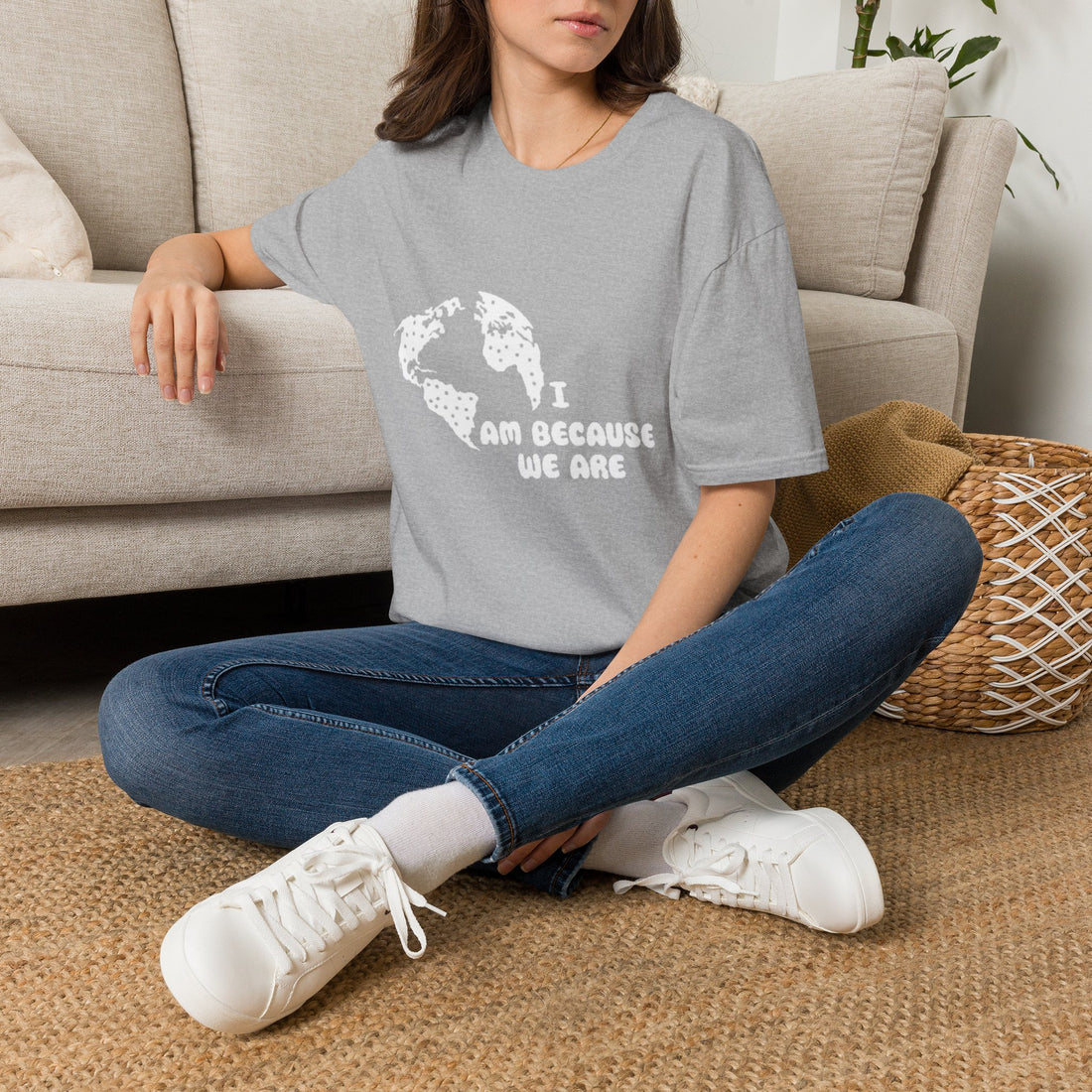 Earth Graphic T-Shirt — "I Am Because We Are" Social Justice Tee