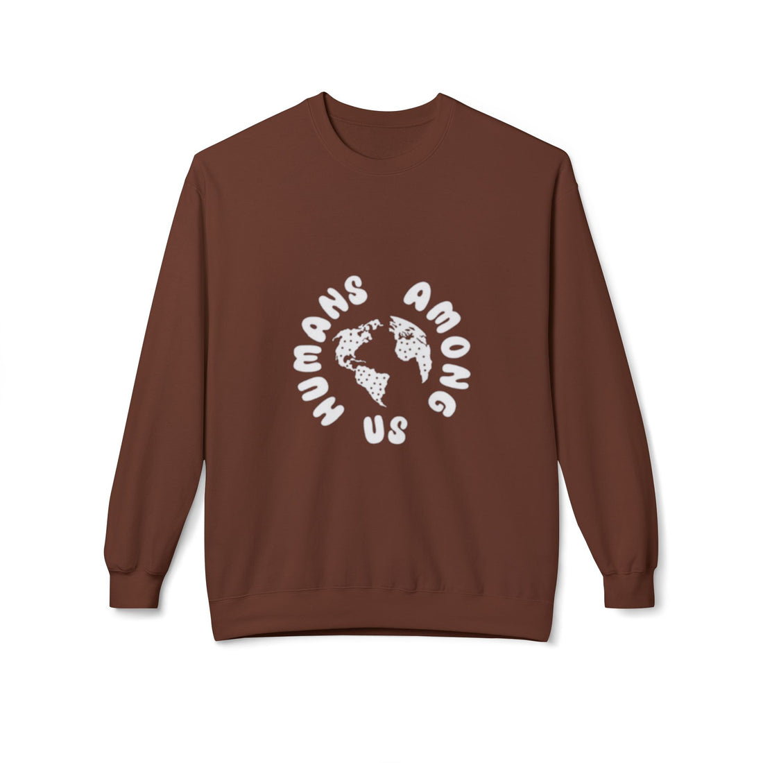 Humans Among Us Earth Graphic Crewneck Sweatshirt